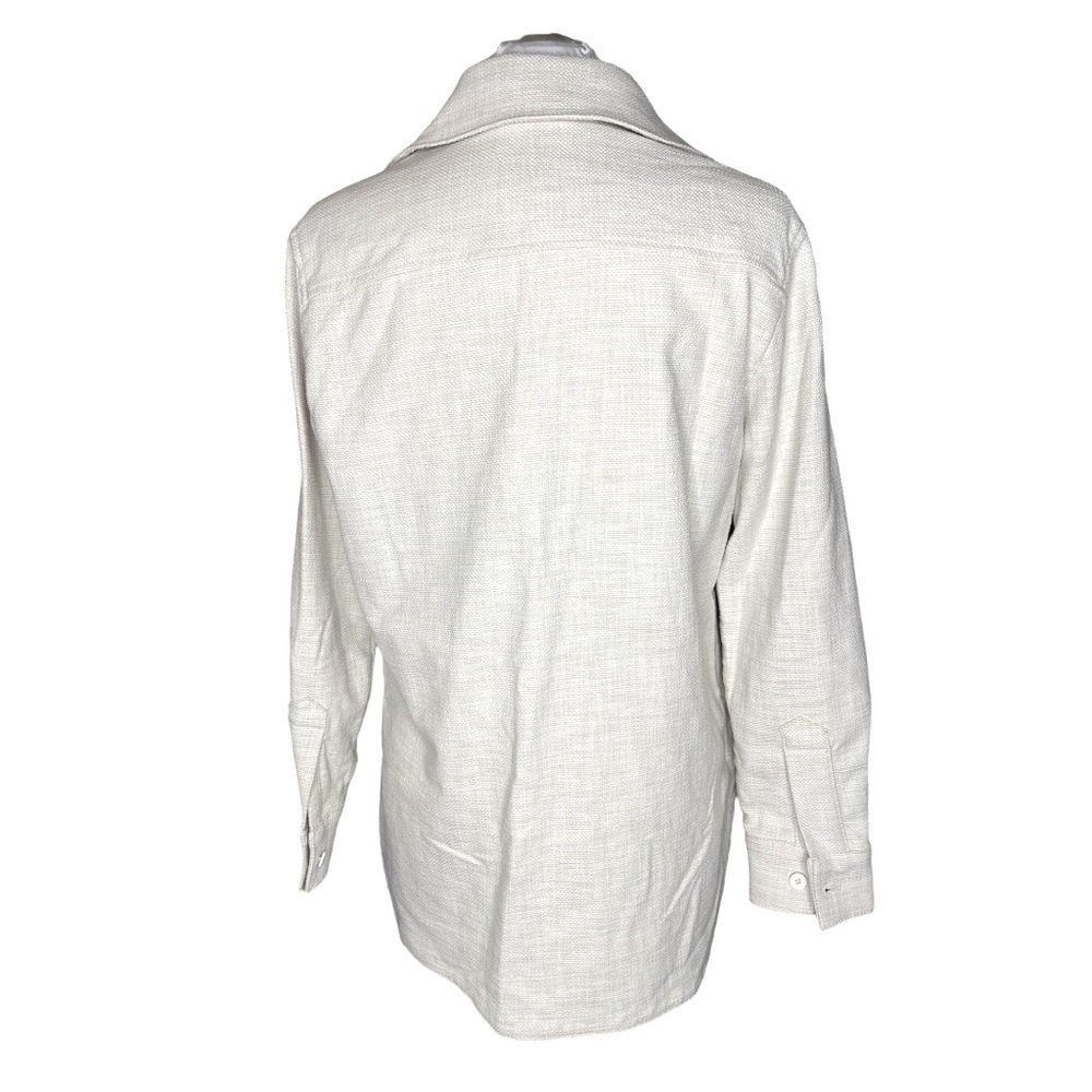 Banana Republic Oatmeal Cotton Hopsack Shirt Jacket Sz XS - Picture 2 of 7